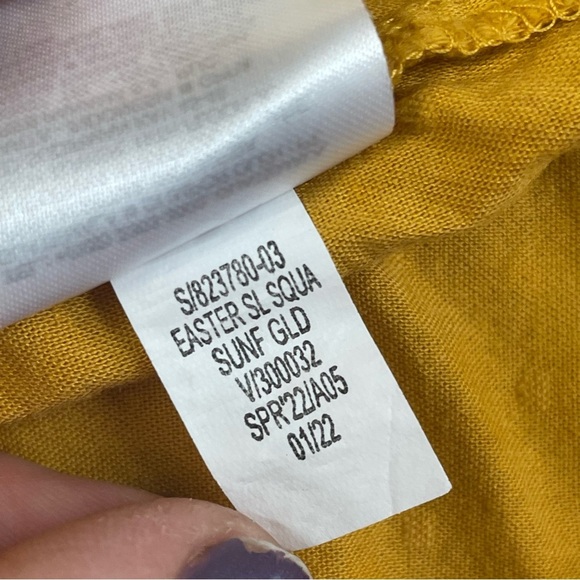 Old Navy women’s XS sleeveless tiered maxi dress yellow mustard boho pockets - Picture 11 of 12